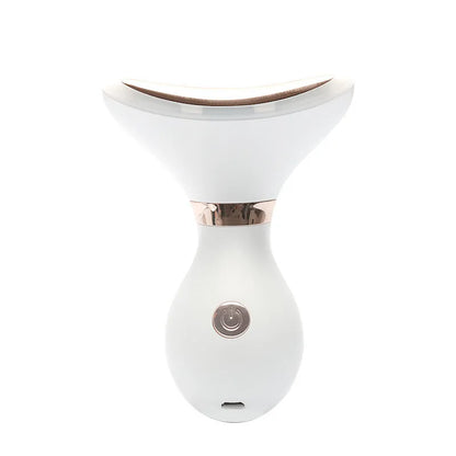 Tightening beauty instrument with USB charging and three light modes, white and gold options