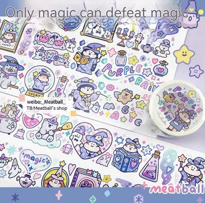 Haemorrhoid tape packaging stickers with cartoon characters, 42 styles, Japanese paper, 5 cm size