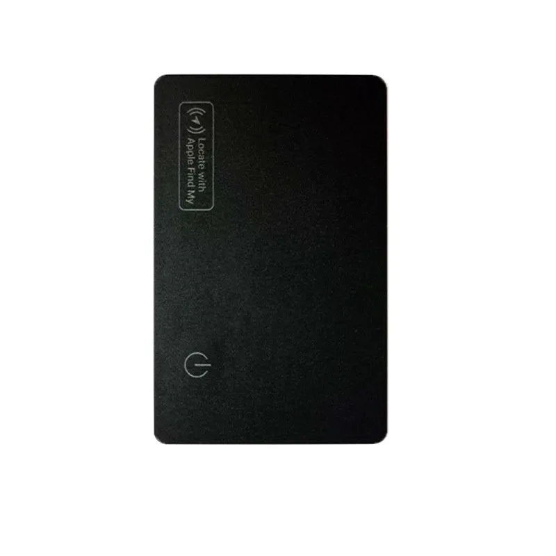 Ultra-thin black selected leather anti-loss card 86x54x3mm for wallet bag and pet tracking