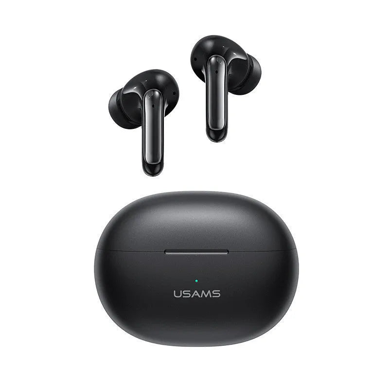 Wireless in-ear Bluetooth gaming headset in gradient blue colour with compact design