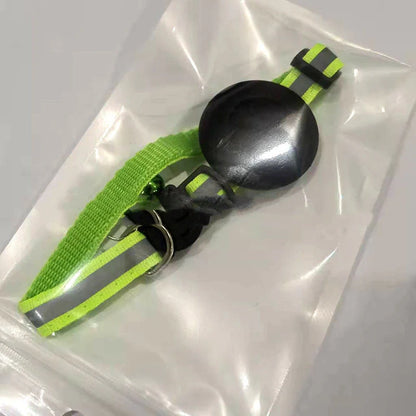 Adjustable Airtag pet collar with reflective strip and bell for cats and dogs