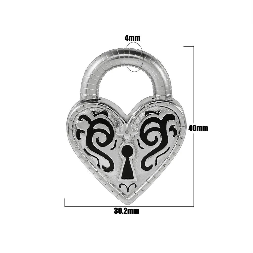 Women's stainless steel heart-shaped earrings with gold or steel colour electroplated finish.