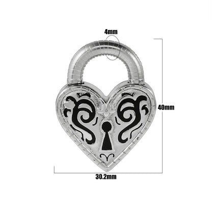 Women's stainless steel heart-shaped earrings with gold or steel colour electroplated finish.