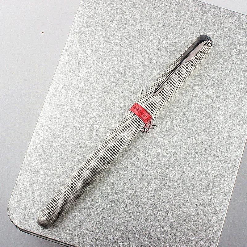 Stainless steel ballpoint pen with 0.5mm nib in a selection of colours including black and silver.