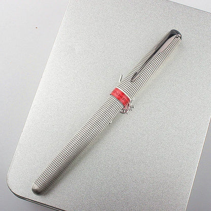 Stainless steel ballpoint pen with 0.5mm nib in a selection of colours including black and silver.