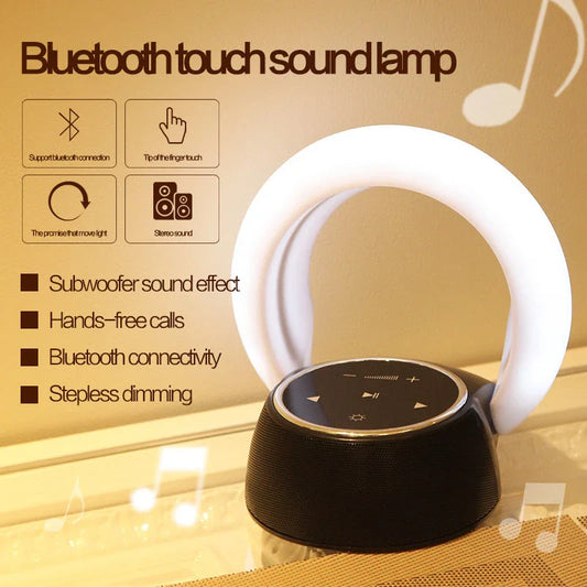 Multifunctional Bluetooth Desk Lamp with Subwoofer Speaker, Adjustable LED Lighting, and Wireless Audio Capabilities
