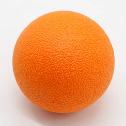 Green TPE yoga massage ball with 6.1 cm diameter for muscle relaxation
