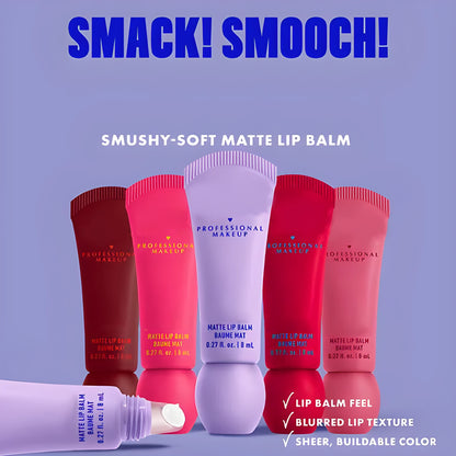 Coloured lip balm in bottle with matte finish for hydrating, moisturising and repairing dry lips