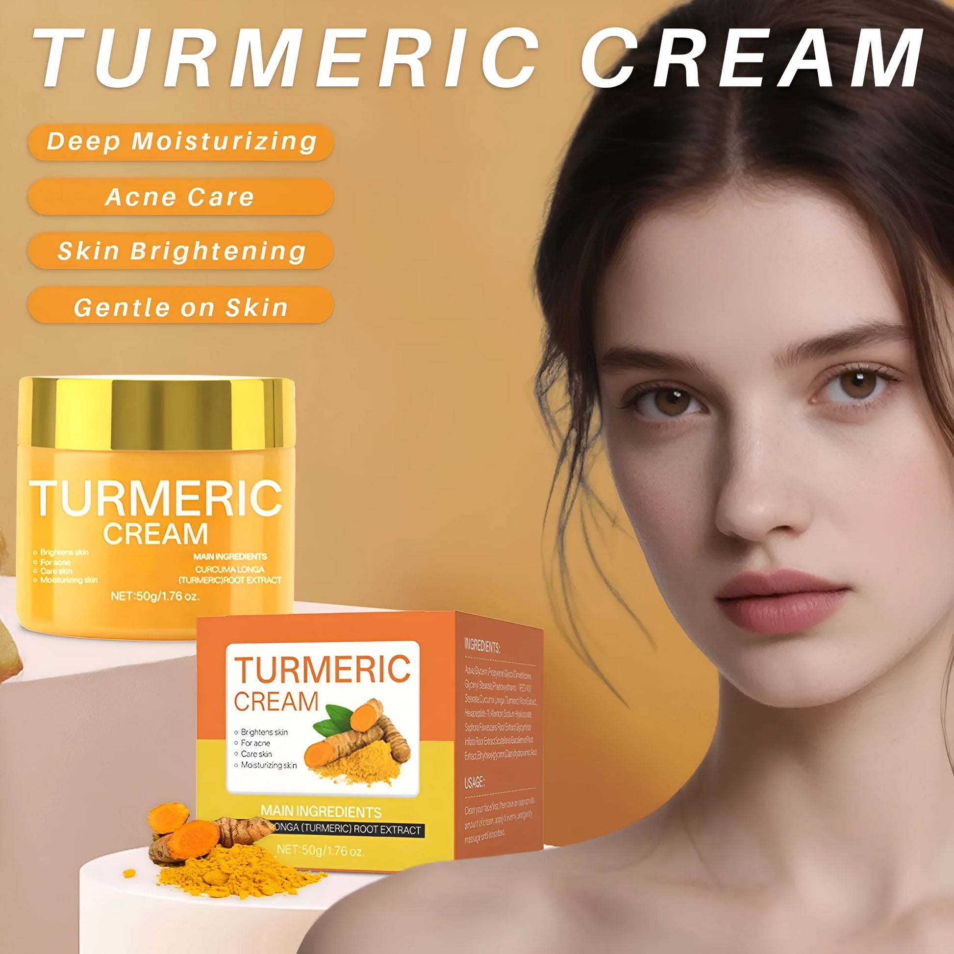 50g moisturising cream jar with hydrating brightening formula