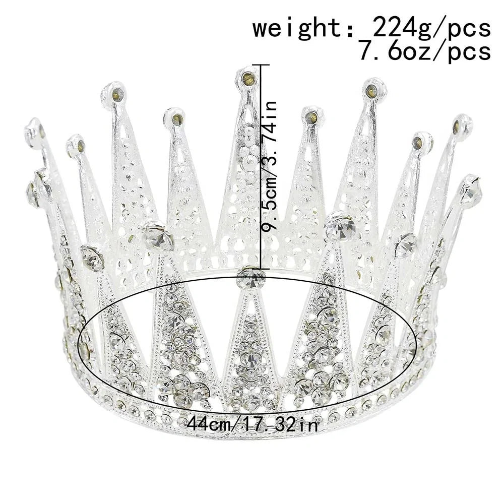 Elegant bridal crown with diamond-like accents made from high-quality alloy