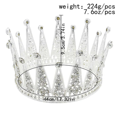 Elegant bridal crown with diamond-like accents made from high-quality alloy