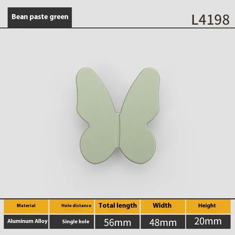 Butterfly cartoon cabinet door handle in multiple colours for children's room furniture