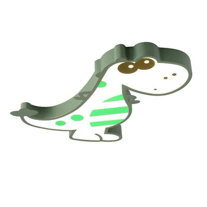 Cartoon dinosaur design ceiling light with aluminium body and PVC shade, 48cm diameter