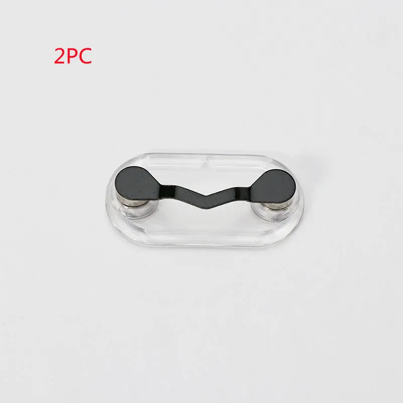 Magnetic glasses holder in black or silver, ABS and stainless steel travel storage bracket
