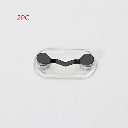 Magnetic glasses holder in black or silver, ABS and stainless steel travel storage bracket