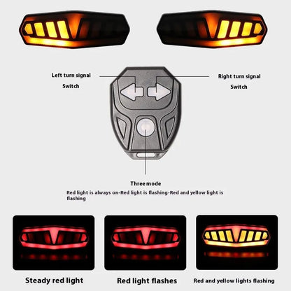 Remote control waterproof bicycle taillight with multiple light modes on bicycle seat post