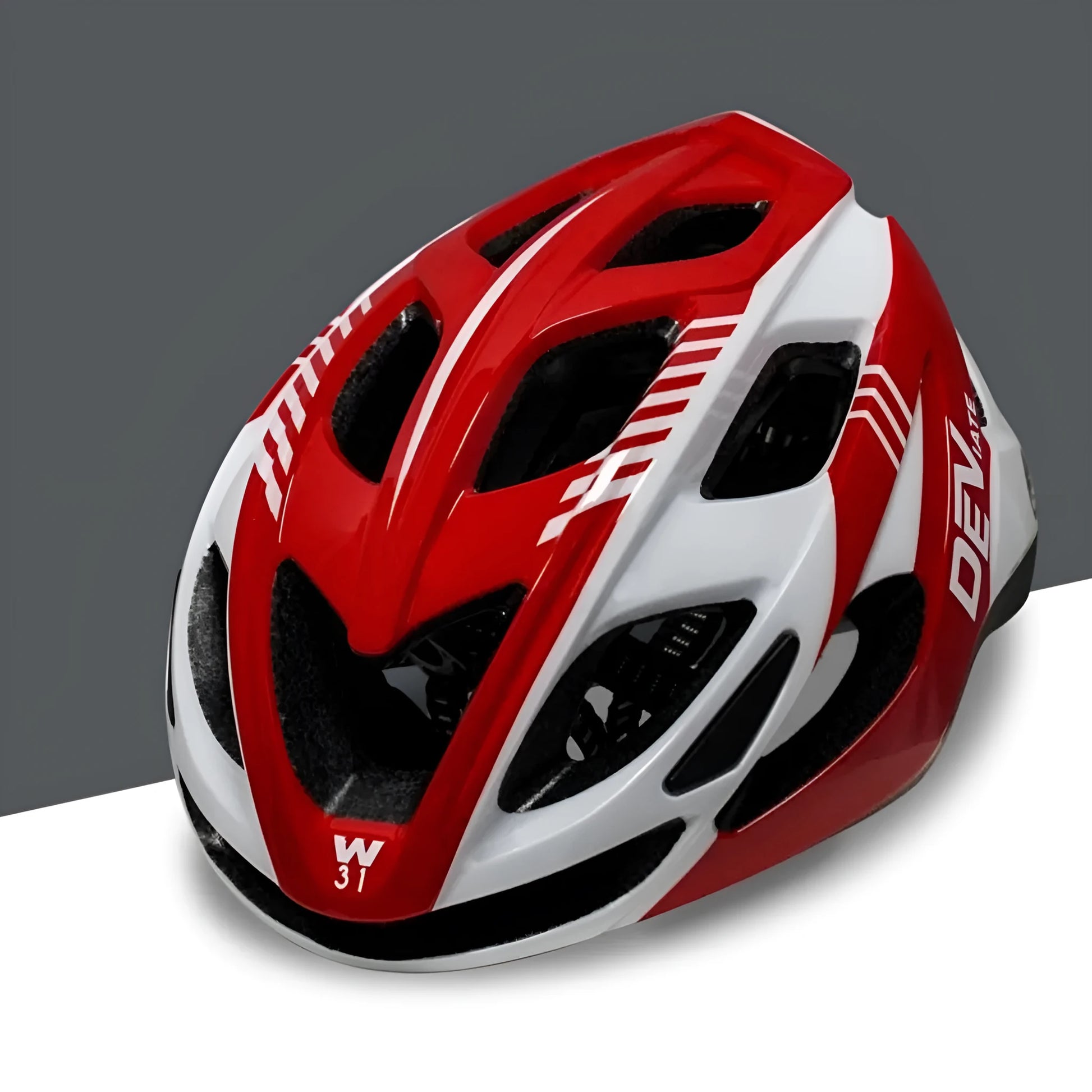 Adult plus size L cycling helmet in a choice of colours including fluorescent yellow, showing artistic graphics and breathable vents.