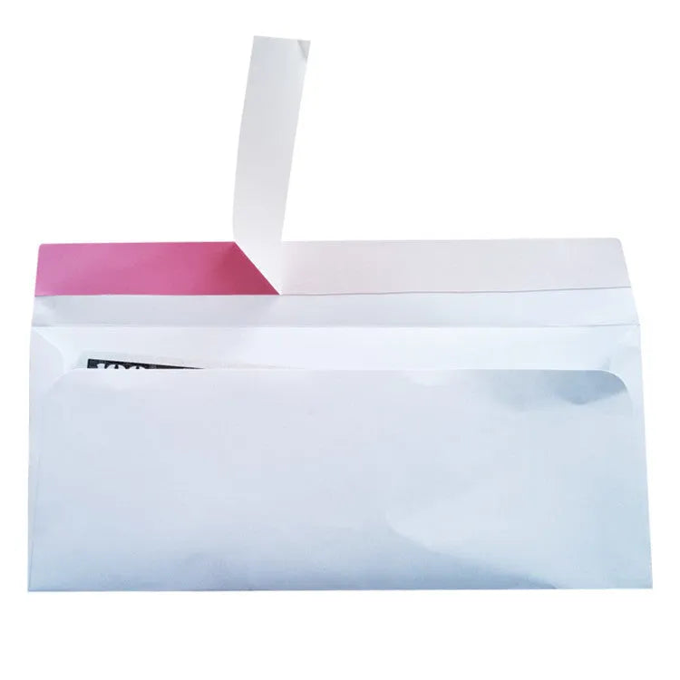 Blue confidential security envelope with self-adhesive closure, 105mm by 240mm size