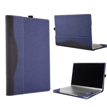 Black imitation leather protective sleeve for Microsoft Surface Laptop 6 with creative Chinese-style bracket design