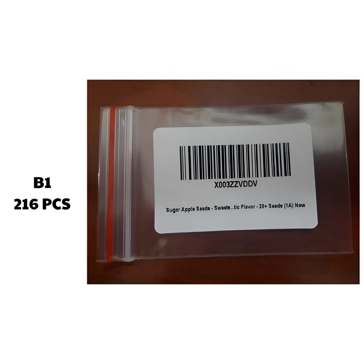Packet containing 216 sugar apple seeds for Annona squamosa cultivation