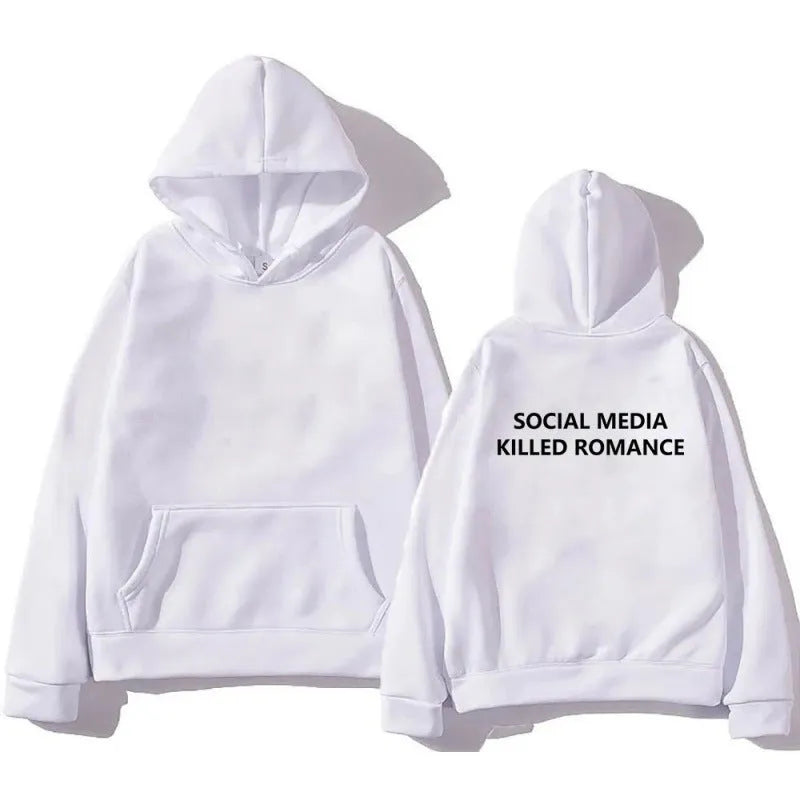 Men's slim fit hoodie with printed spring letter pattern, long sleeves, and hood in polyester material