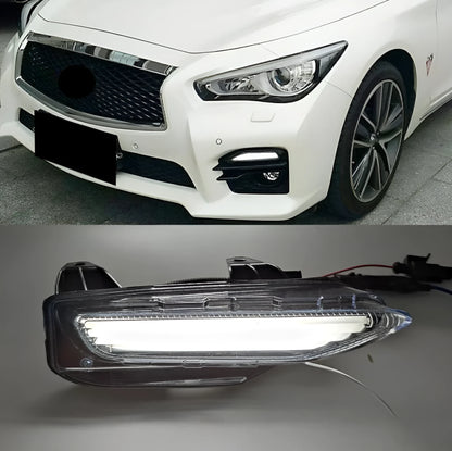 Infiniti Q50 Q70 front bumper LED daytime running lamp with turn signal function