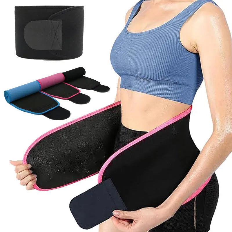 Adjustable neoprene lumbar support belt for fitness and running in black colour option