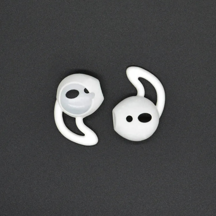 Silicone ear caps for Apple AirPods wireless earphones in multiple colours showing left and right ear options