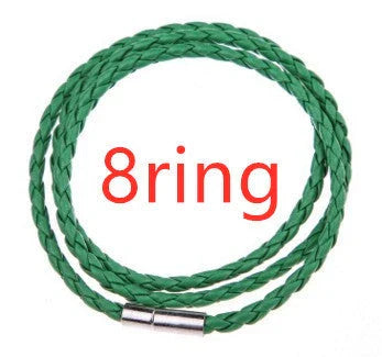 A personalized leather bracelet with engraved beads, a thoughtful gift for men