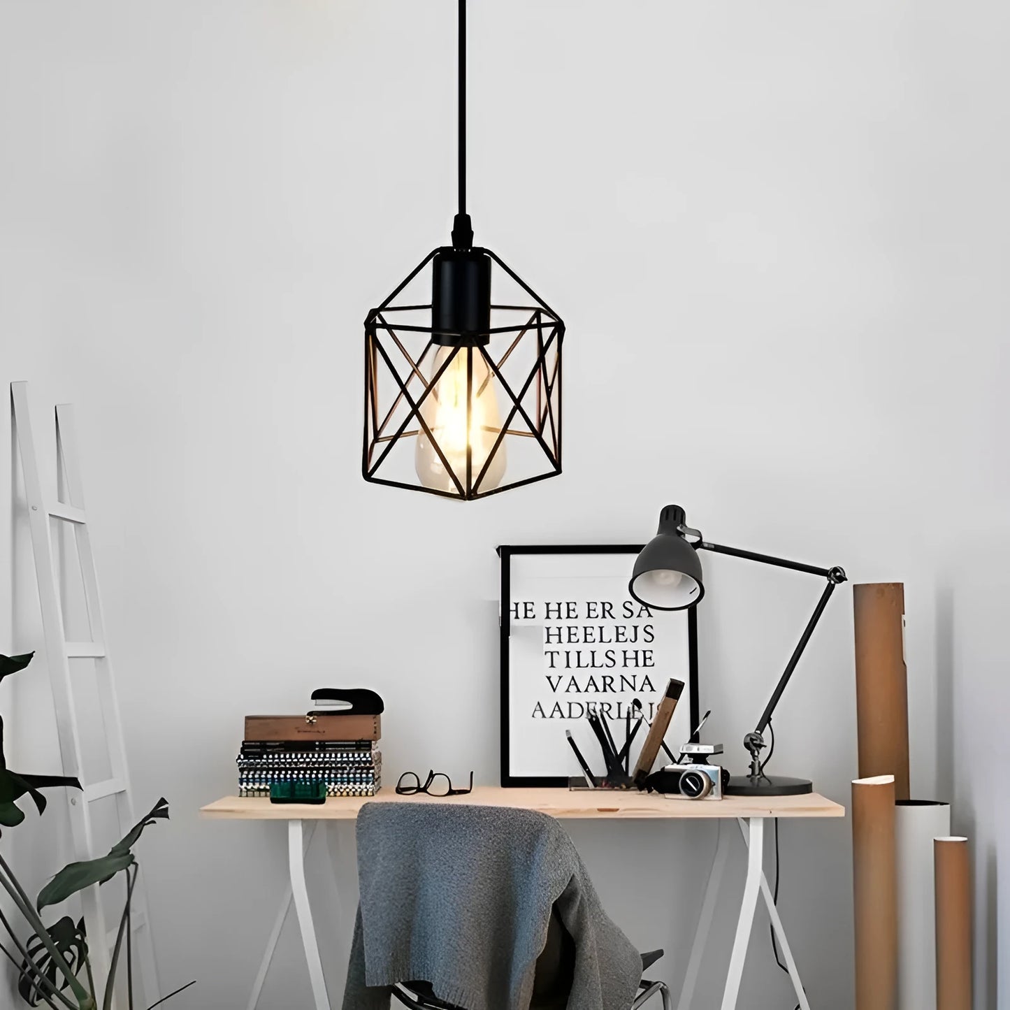 American country style decorative LED string lights with iron shade measuring 150x140mm
