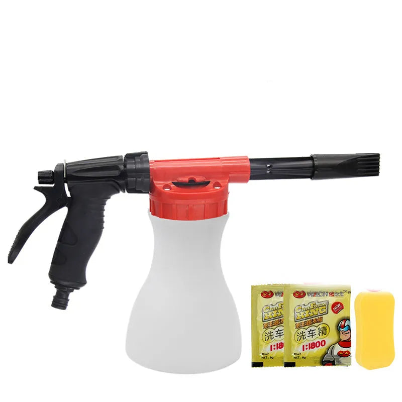 Foam pot high pressure water gun with ABS plastic body and TPR handle for garden spraying tasks