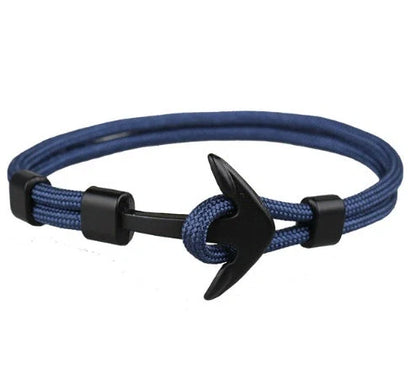 Stylish unisex anchor bracelet with hand strap, perfect for nautical fashion enthusiasts