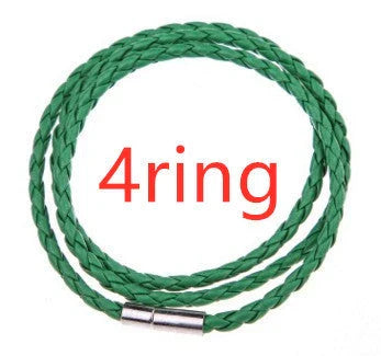 A personalized leather bracelet with engraved beads, a thoughtful gift for men