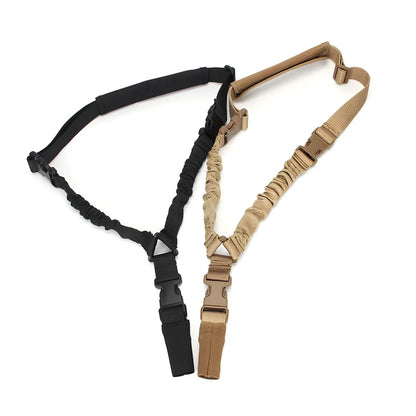 OD green adjustable high density nylon pistol sling lanyard with metal buckle, 250g weight, 175cm length for tactical carry