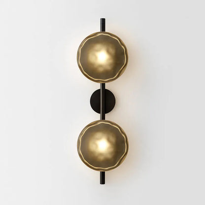 Wall-mounted bedside lamp with glass shade and iron body in various finish options