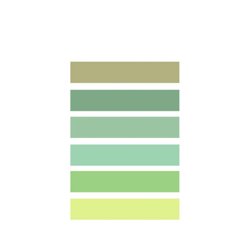 Morandi Japanese paper tape set of 6 rolls, 9mm x 3m, in ten muted colour options