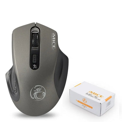 2.4G wireless USB optical mouse, 1600dpi, four-way roller, ergonomic, 100-120mm, Black Green Grey Red