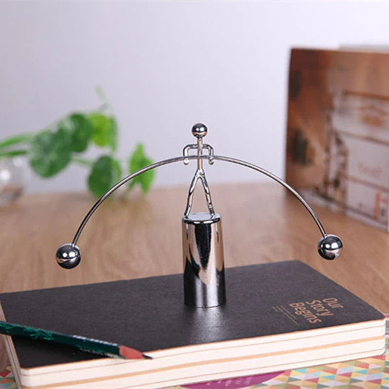 Elegant Balance Iron Man Tumbler with Captivating Swinging Motion and Stainless Steel Construction