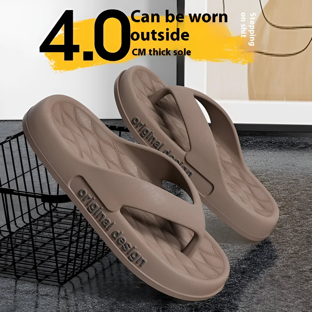 Men's injection moulded EVA beach flip flops in multiple colour options