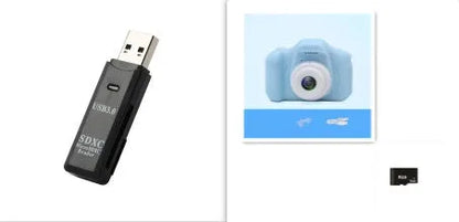 X2 HD mini digital camera for kids in silicone case with lanyard, shown capturing photo on 2-inch screen.