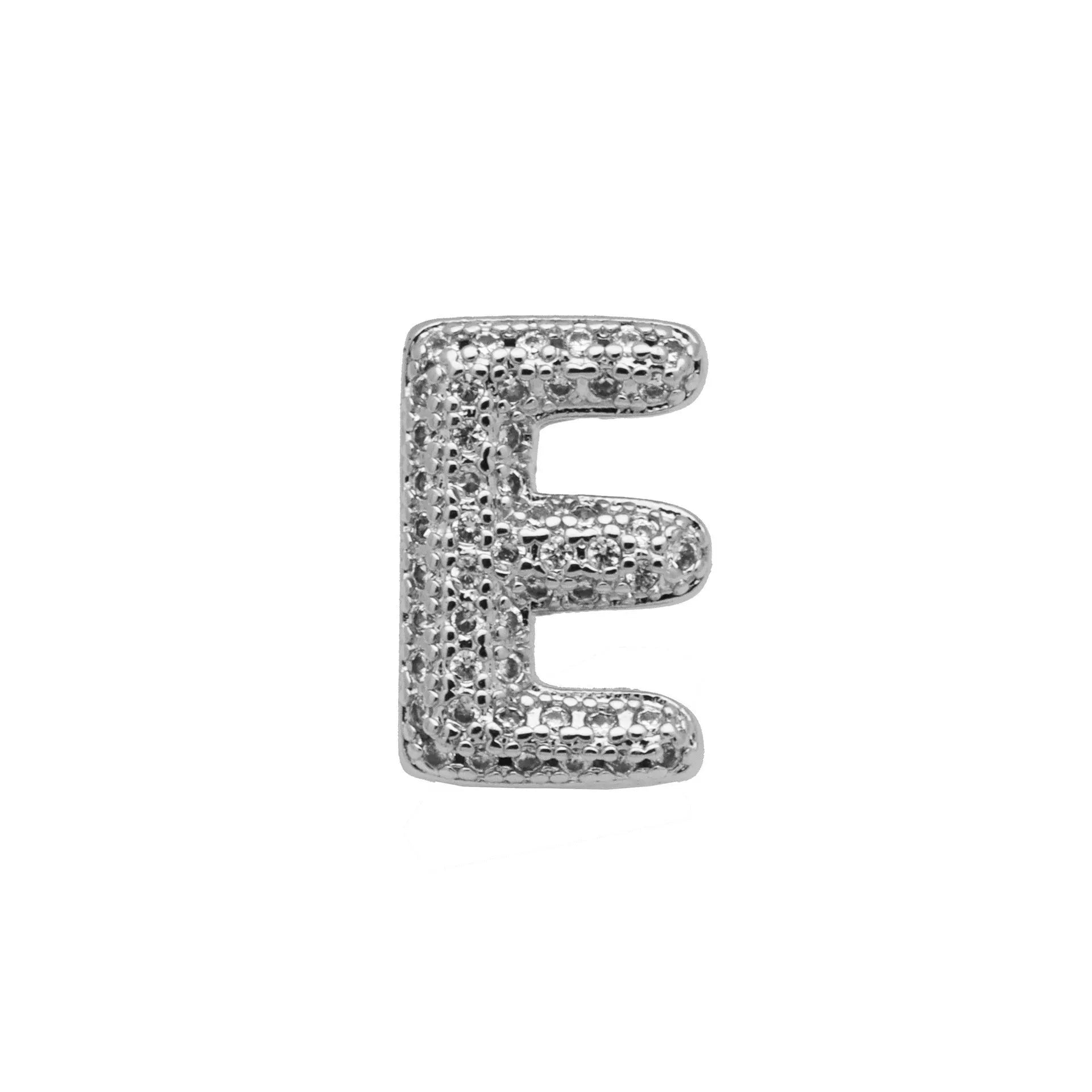 Retro copper bracelet with a letter 'A' charm featuring micro inlaid zircon, shown in a gold finish.