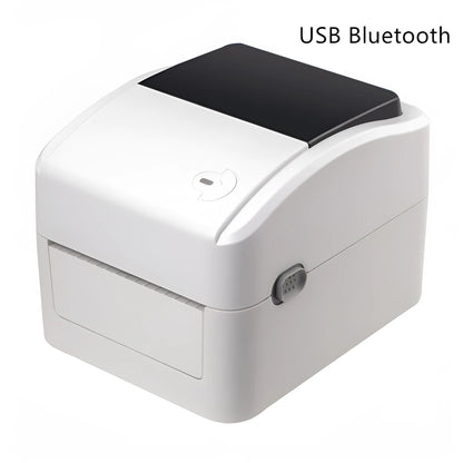 USB thermal barcode printer, 25.4-118mm print size, compact 215x178x155mm body, for retail and clothing labels
