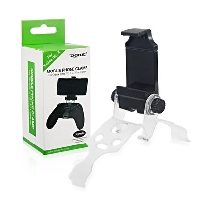 Black universal mobile phone holder bracket for car dashboard, office desk, or home use