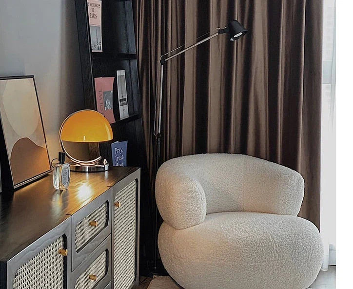 Retro-inspired table lamp with adjustable lighting modes, sleek minimalist design, and energy-efficient LED technology
