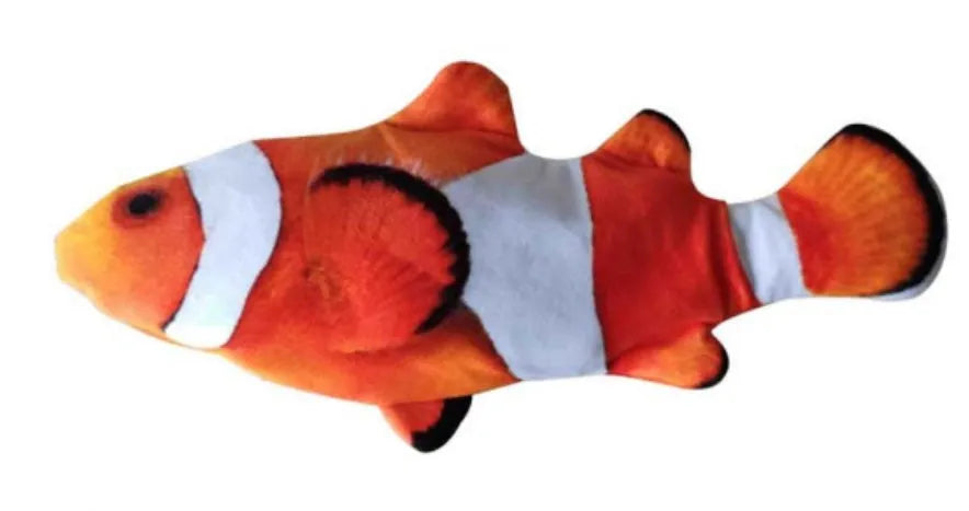 30cm multicolour electronic jumping fish cat toy with USB charging cable