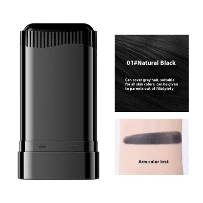 Plastic hairdressing comb for gray hair coverage with applicator stick in three colour options.