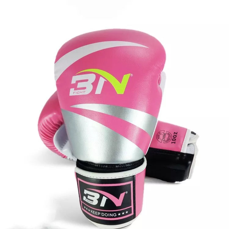 PU Muay Thai boxing gloves in various colours and sizes for training