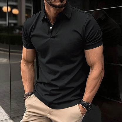 Premium cotton polo shirt for men in various solid colors and sizes
