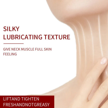 120g jar of neck firming cream with built-in massage roller applicator
