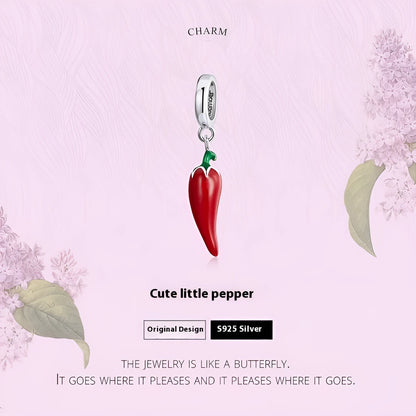 Korean style S925 sterling silver leaf pendant with electroplated BSC461 colour finish